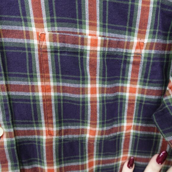 Banana Republic Soft Wash Shirt Sz M Red Navy Herringbone Irvine Western Preppy - Picture 4 of 10